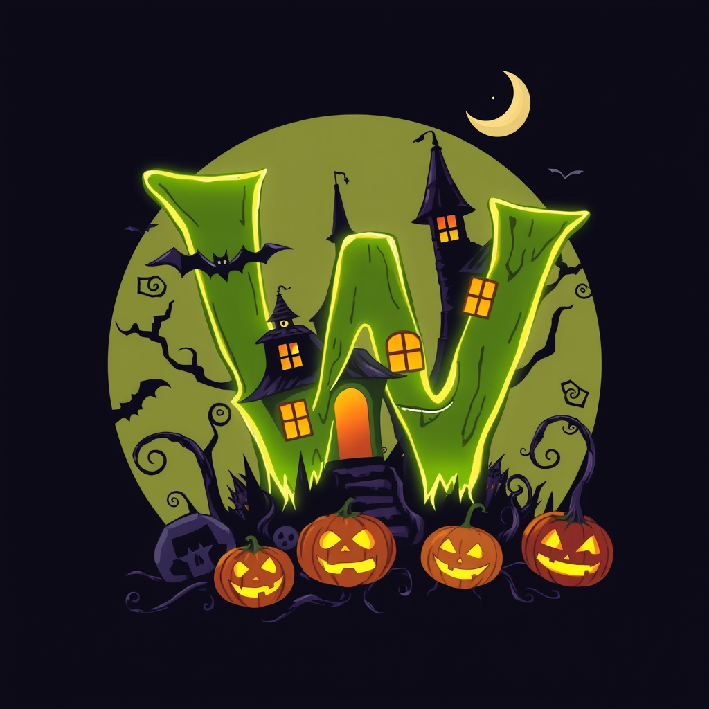 AI Art prompt example created from the prompt: "W" in Halloweenstyle