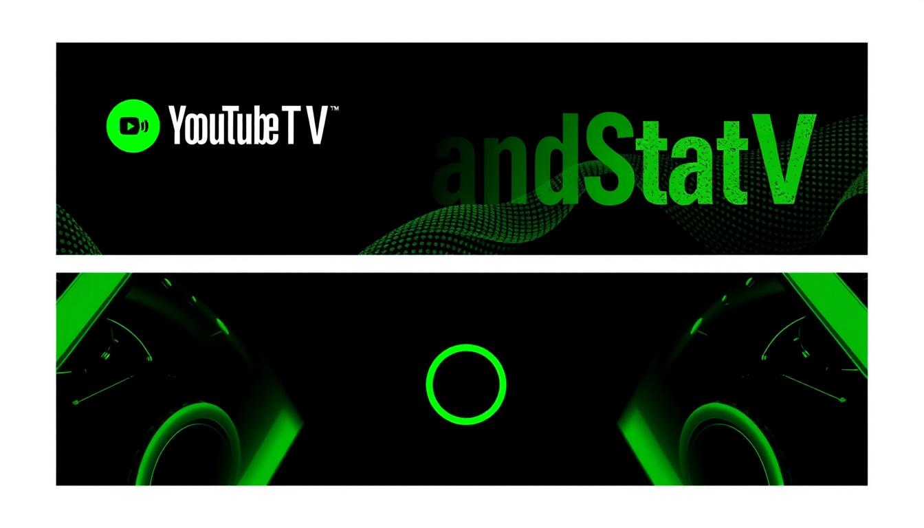 YouTube Banner idea created from the prompt: youtube channel banner, wide 16:9 composition, bold branding graphics, Wandstatv, black and green, music , channel-art ready banner
