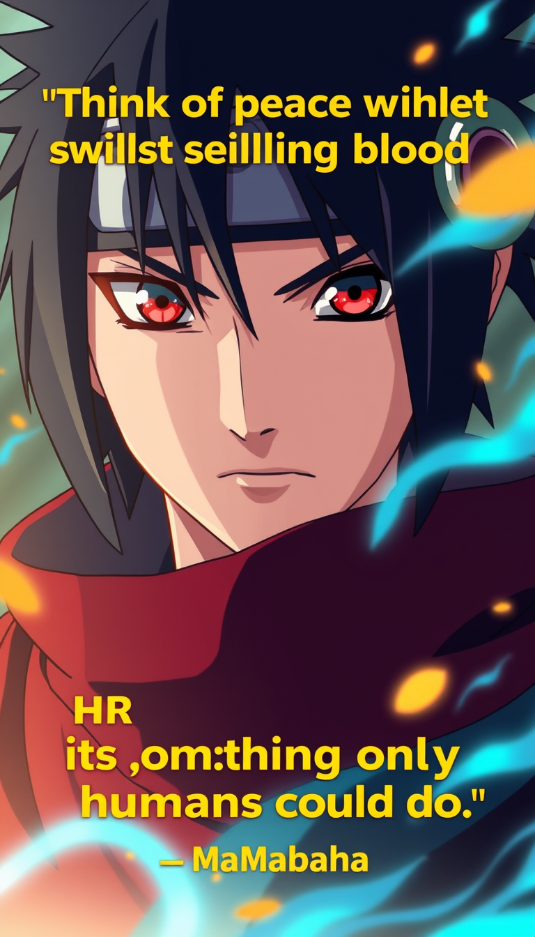 Anime idea created from the prompt: anime style, vibrant colors, expressive eyes, can you generate an image for mr for this quote use his animated version as in the movie and m