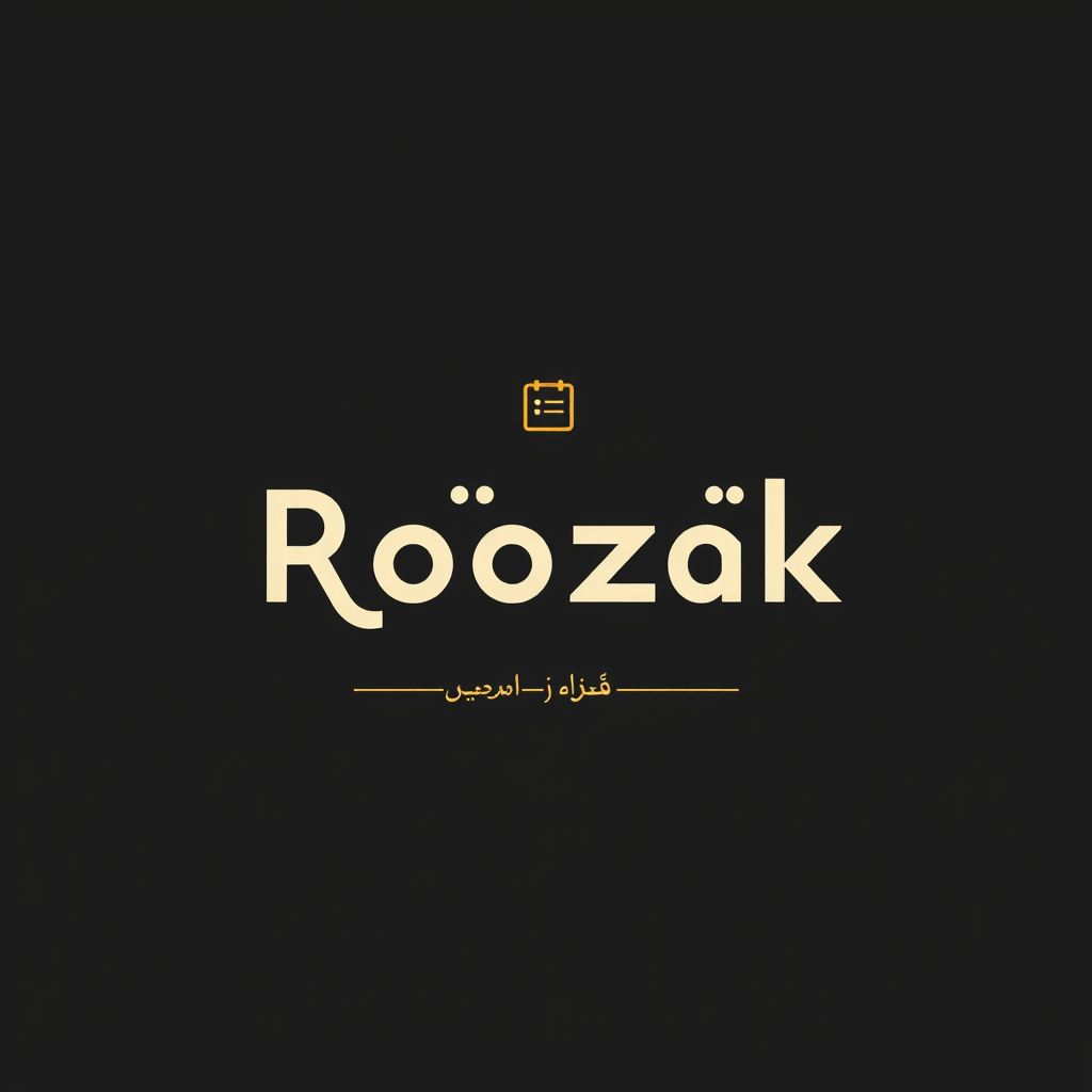 Main art studio: :::writing{variant=“standard” id=“64318”} Minimalist modern logo for “Roozak روزک”, a young Instagram brand about historical people, birthdays and str