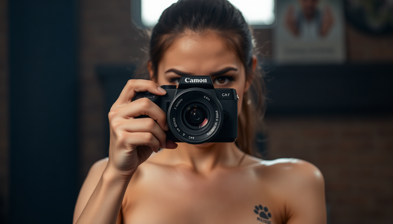 AI Art prompt example created from the prompt: topless woman boxer facing camera