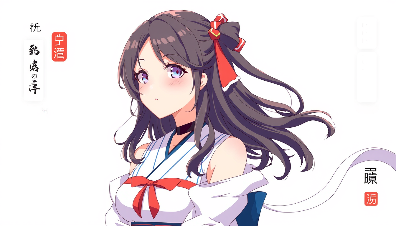 AI Art idea created from the prompt: 黒髪の女の子 かわいいイラスト 目は、右が青色、左が赤色 縄に縛られている様子