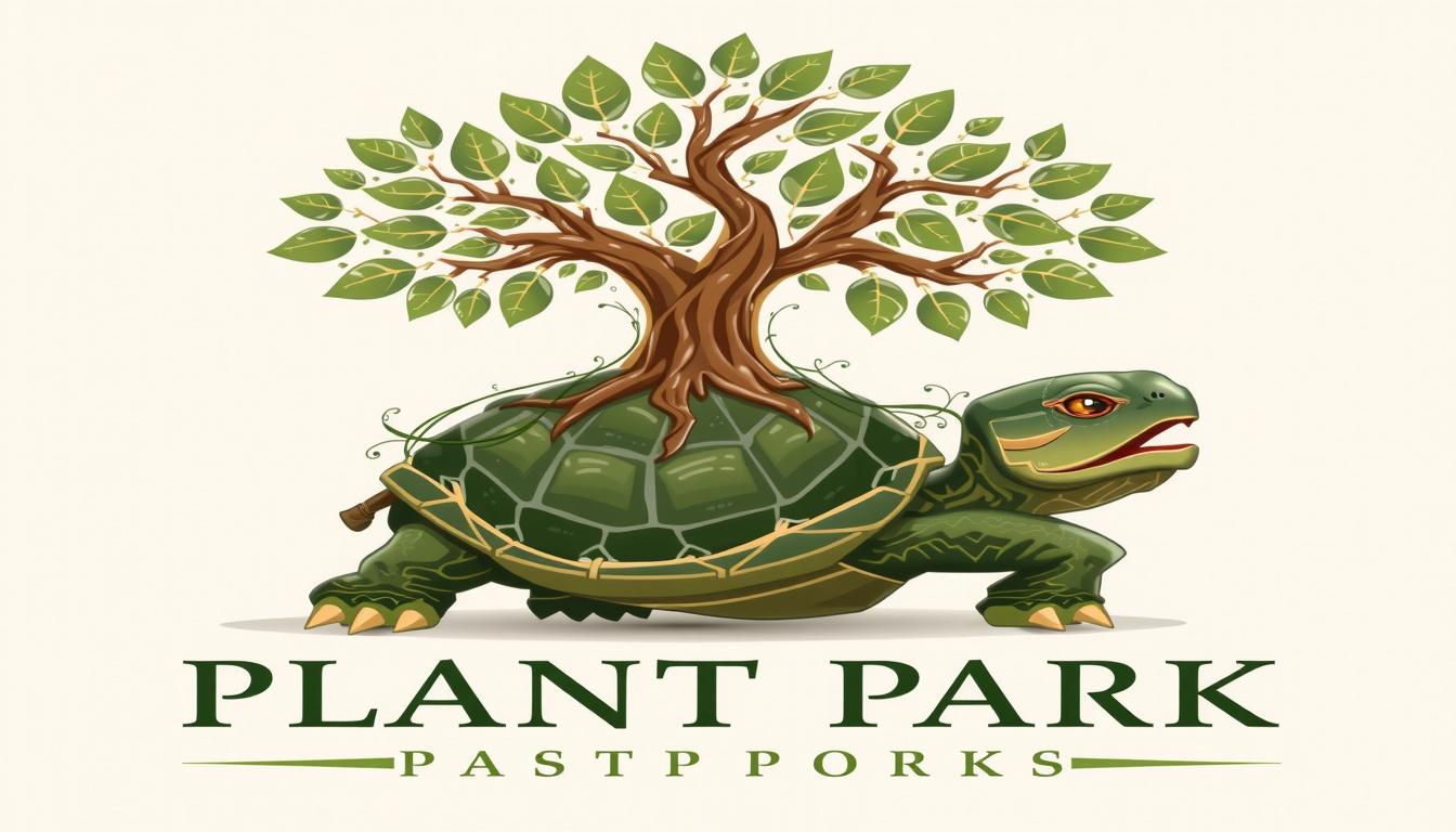 Main art studio: The turtle runs onto the screen from the left, stops in the center, smiles, and the company logo appears."
