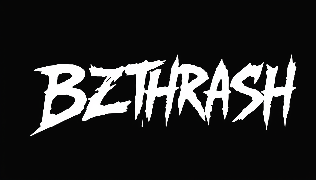 Logo idea created from the prompt: logo design, clean minimal mark, bold simple shapes, balanced composition, BZTHRASH / thrash punk brutal, avec des lettres déchirées, une es
