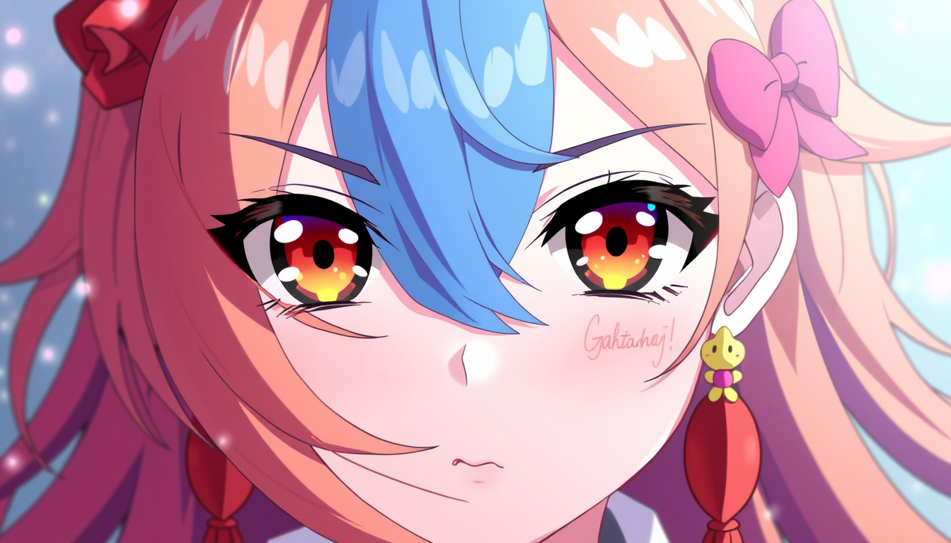 Anime idea: anime style, vibrant colors, expressive eyes, Aaromaley Paatu Paadi str hd image hd image , detailed anime illustration