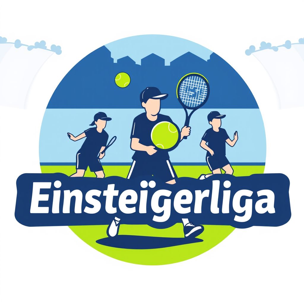 AI Art prompt example created from the prompt: Logo for a group of tennis beginners called "Einsteigerliga"