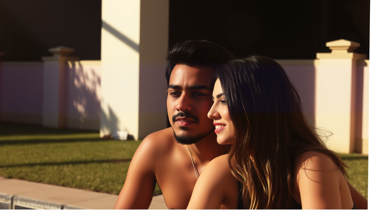 Main art studio: una foto hecha por un chicho que se esta vesando con otra chica y en la foto se ve por la sombra y q la foto este borrosa