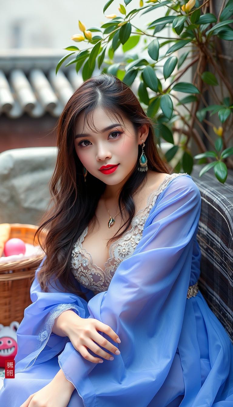 Main art studio: 中国35岁巨乳微胖熟女露点，巨乳肥臀，肉臀，大腿跟臀部衔接饱满圆润，全身照，上身紧身白色抹胸，下装黑色超短包臀裙，黑色吊带丝袜，黑色高跟鞋，双手撑地跪趴在地上回头看