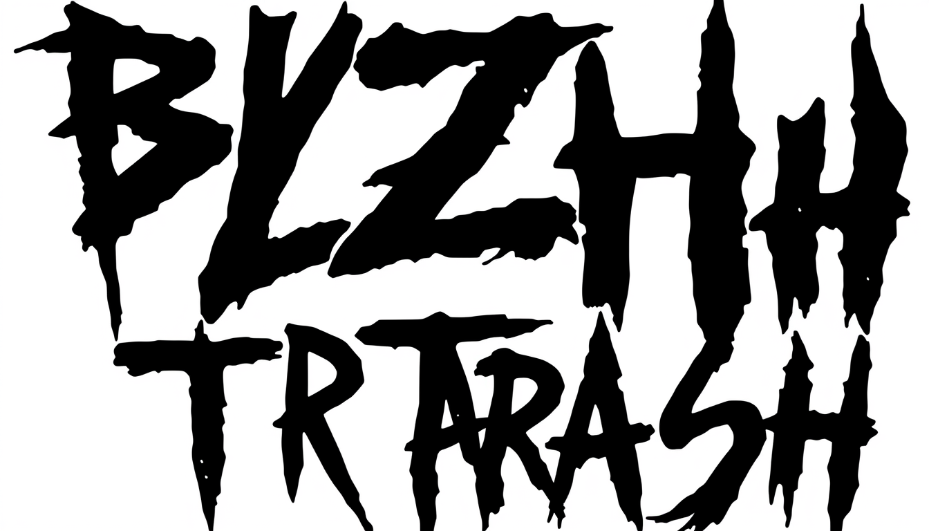 Logo idea created from the prompt: logo design, clean minimal mark, bold simple shapes, balanced composition, Crée un logo pour le groupe de thrash punk BZHTRASH. Écriture agr