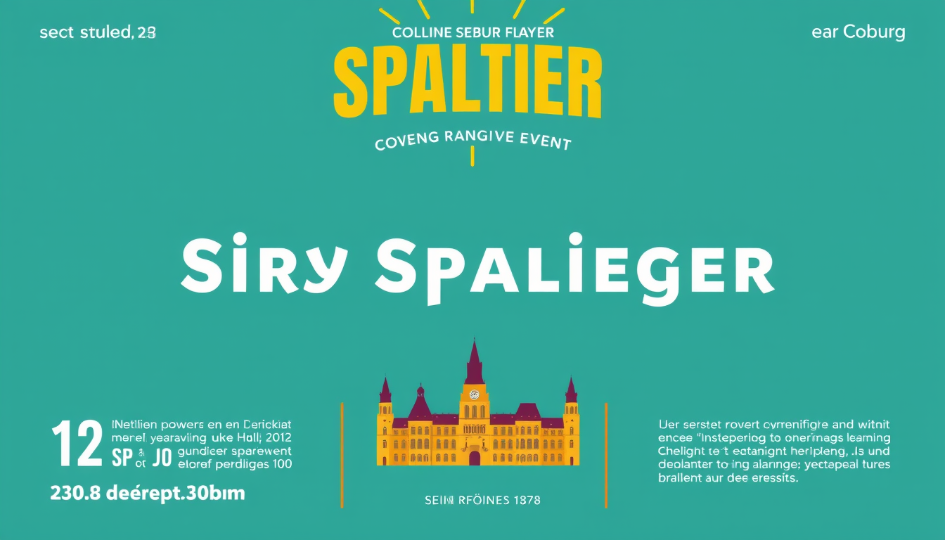 Flyer idea: event flyer design, bold eye-catching layout, clear hierarchy, space for text, ein drei spaltieger flayer über Coburg , print-ready flyer