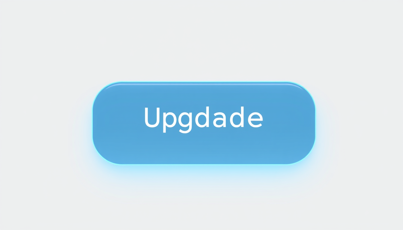Main art studio: "Create a simple clean Roblox game Upgrade button. Minimal design, rounded square button, small white upgrade arrow icon, subtle glow, modern UI, not
