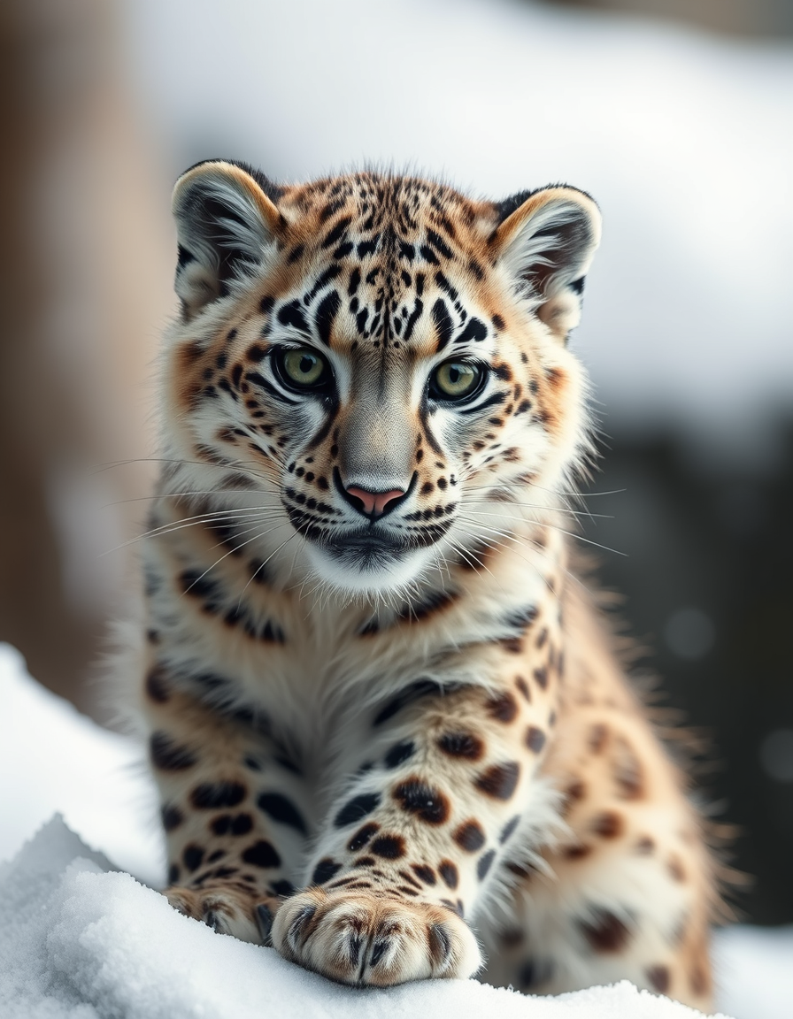 Main art studio: Furry snow leopard girl