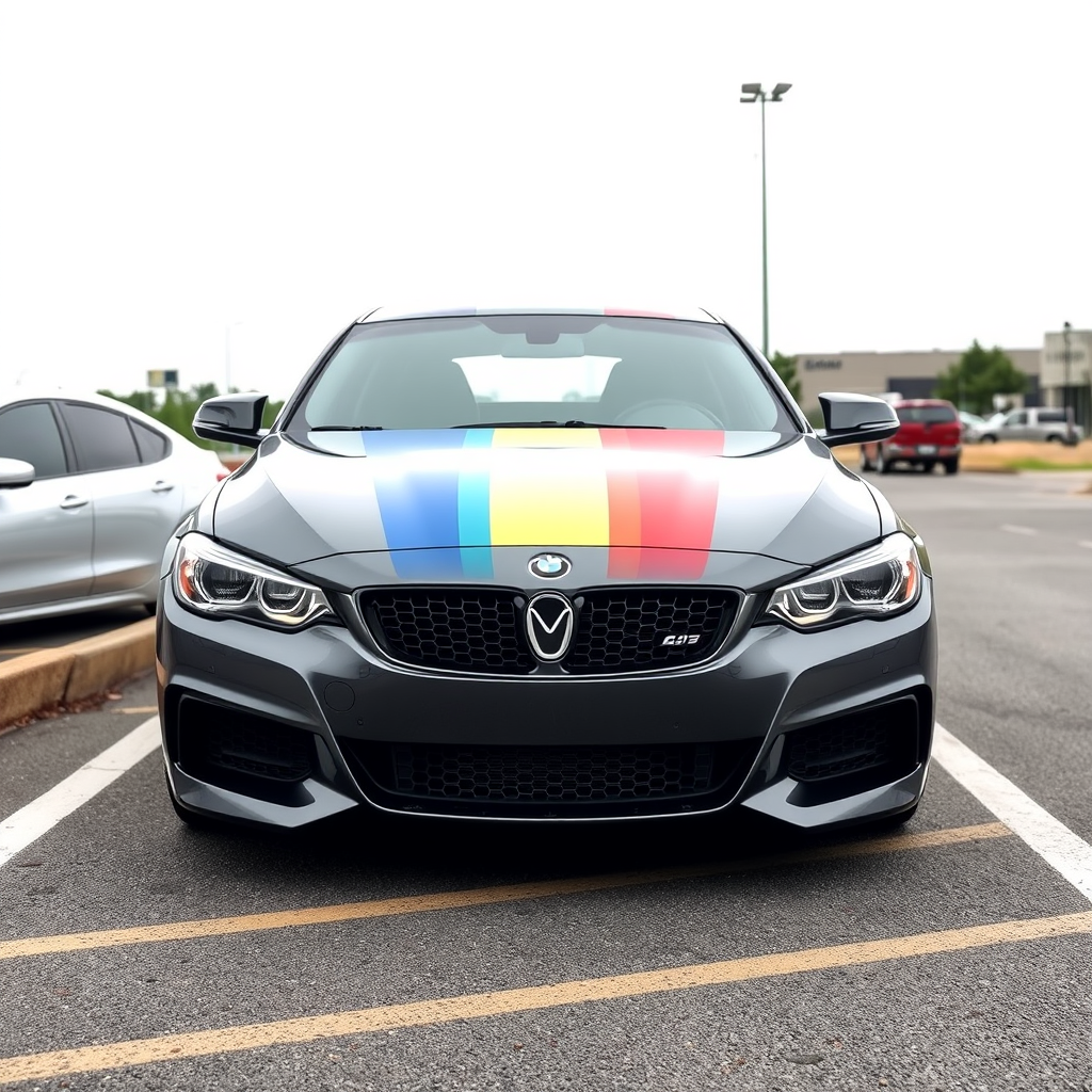 Main art studio: Low-key Gay car parked not straight in the parking spot over the lines