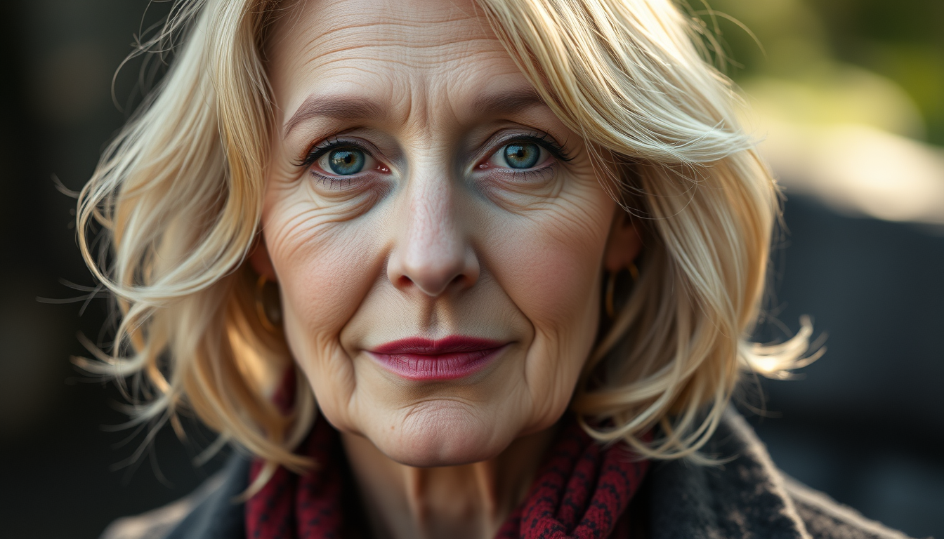 Portraits idea: portrait, detailed face, natural lighting, compelling expression, erstelle eine mollige weibliche figur mir t braunen augen einem üppigen busen und ei