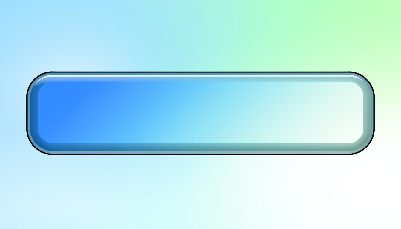 AI Art prompt example created from the prompt: A 2d tall recatngle, ui widget icon artstyle, nobackground, transparent, color blue-green gradient, round edges, black stroke at the edges o