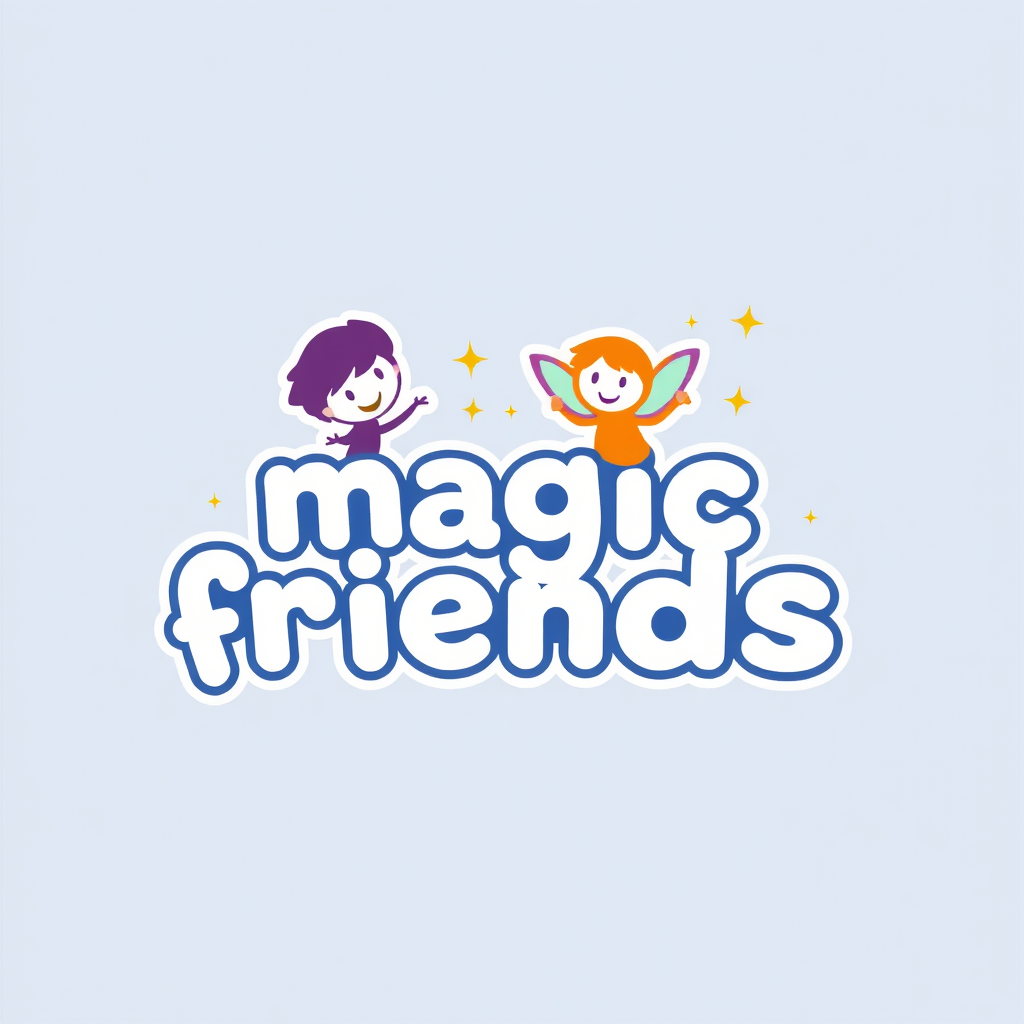 Main art studio: Vreau să deschid o companie de animatori copii cu denumirea magic friends. Poți să mi faci câteva variante de logo?adaugă ca suntem companie de animat