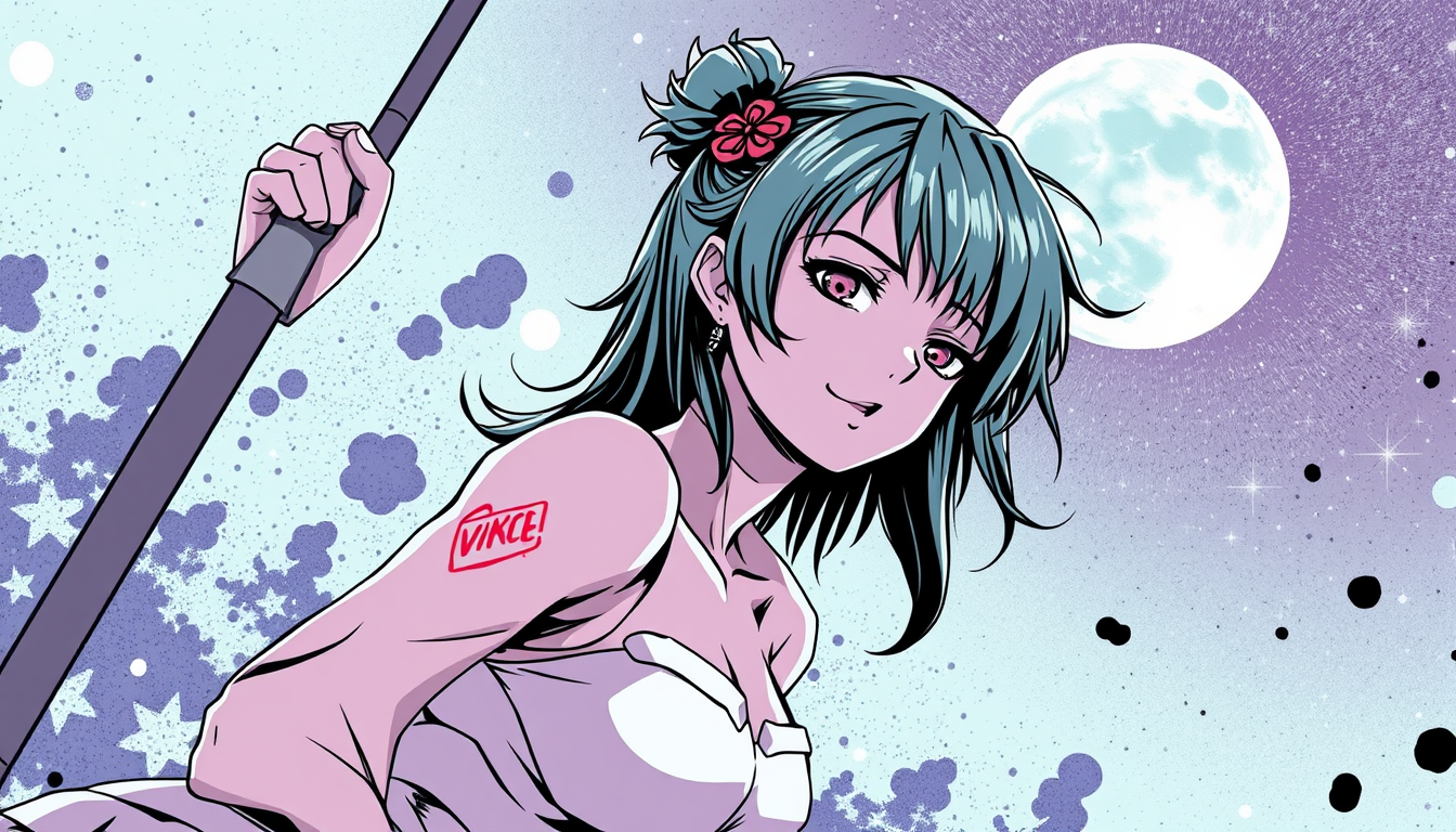 Main art studio: A Draw of a women completly nuked style anime