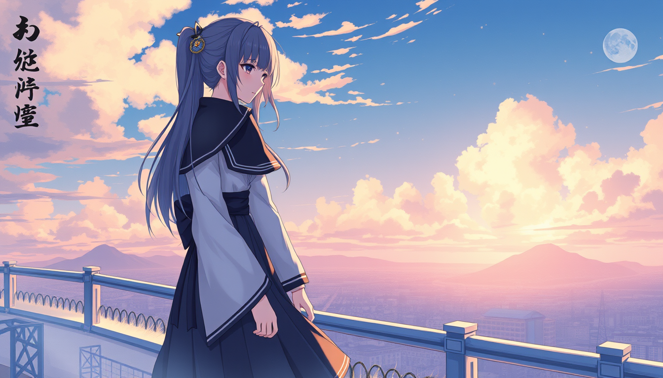 AI Art idea created from the prompt: 黒髪の女の子 かわいいイラスト 巫女服
