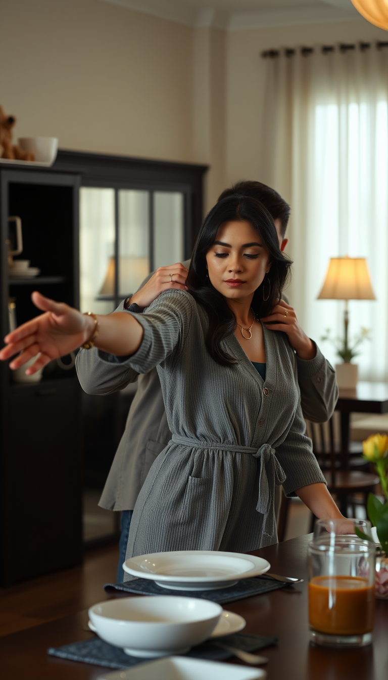 Main art studio: Use the uploaded image as FRAME 0. Continue the scene naturally. Iriana stays exactly the same person, wearing the same outfit, with the same hairstyl