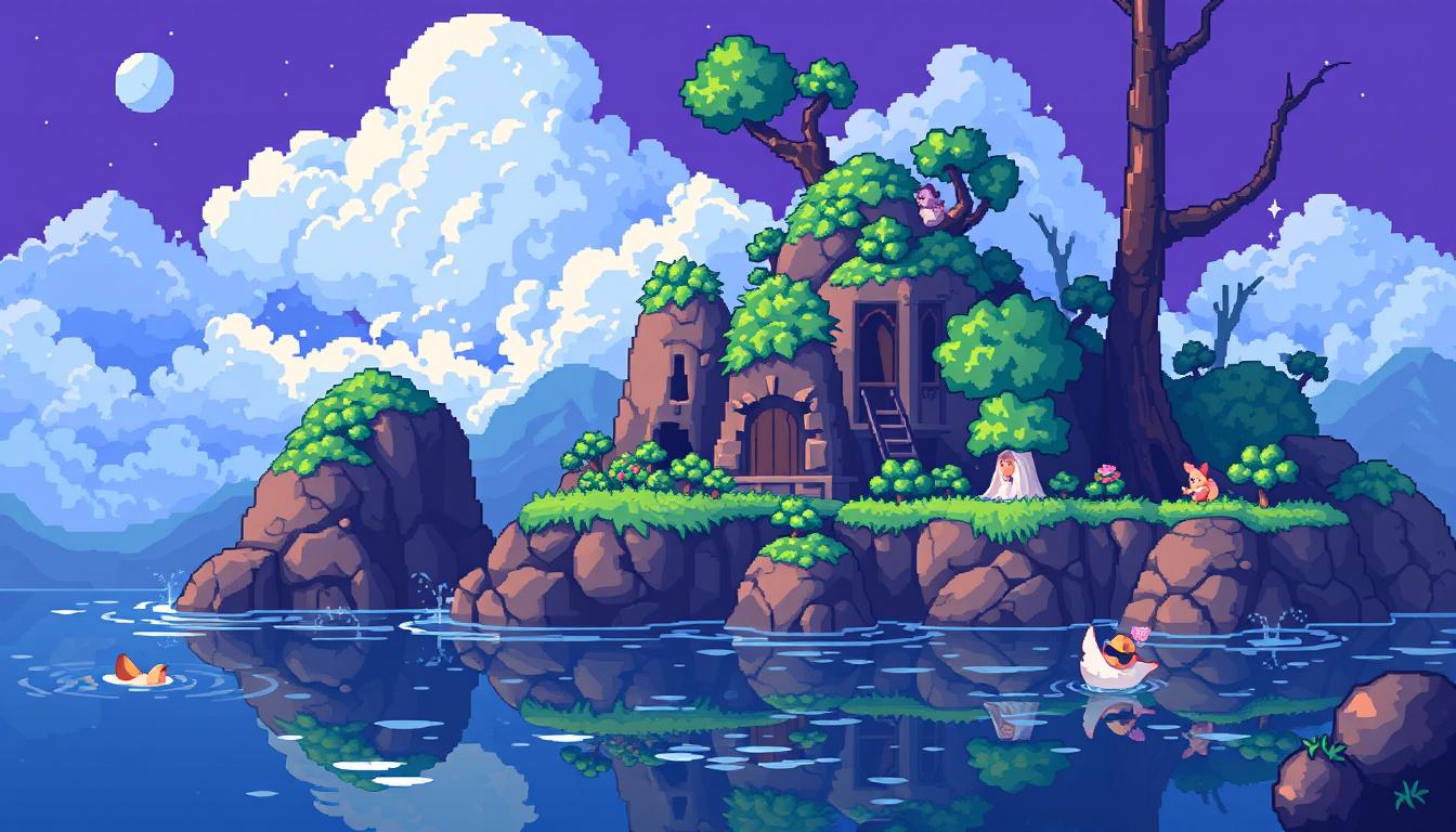 Pixel Art idea: pixel art style, 16-bit, retro game art, Give me all gen 1 water poemon fulyl evolved , pixel perfect, indie game aesthetic
