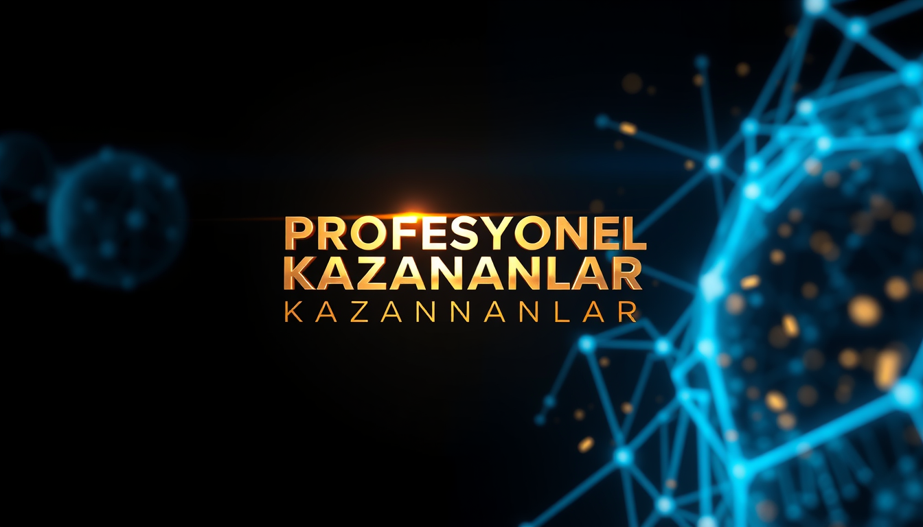 Main art studio: Premium cinematic 16:9 outro screen for a futuristic Turkish business brand. Dark black and deep navy background, glowing AI core, elegant neural netw
