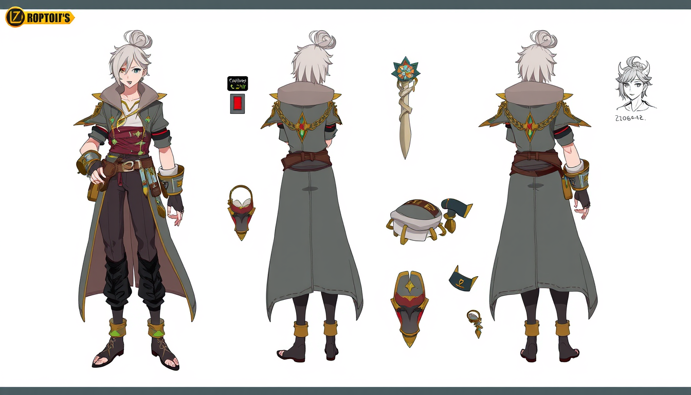 Characters idea: original character design, detailed outfit and accessories, expressive personality, دختری با ظاهر انسان مانند و ده ساله.شبیه روسی ها.موهای بلند که از