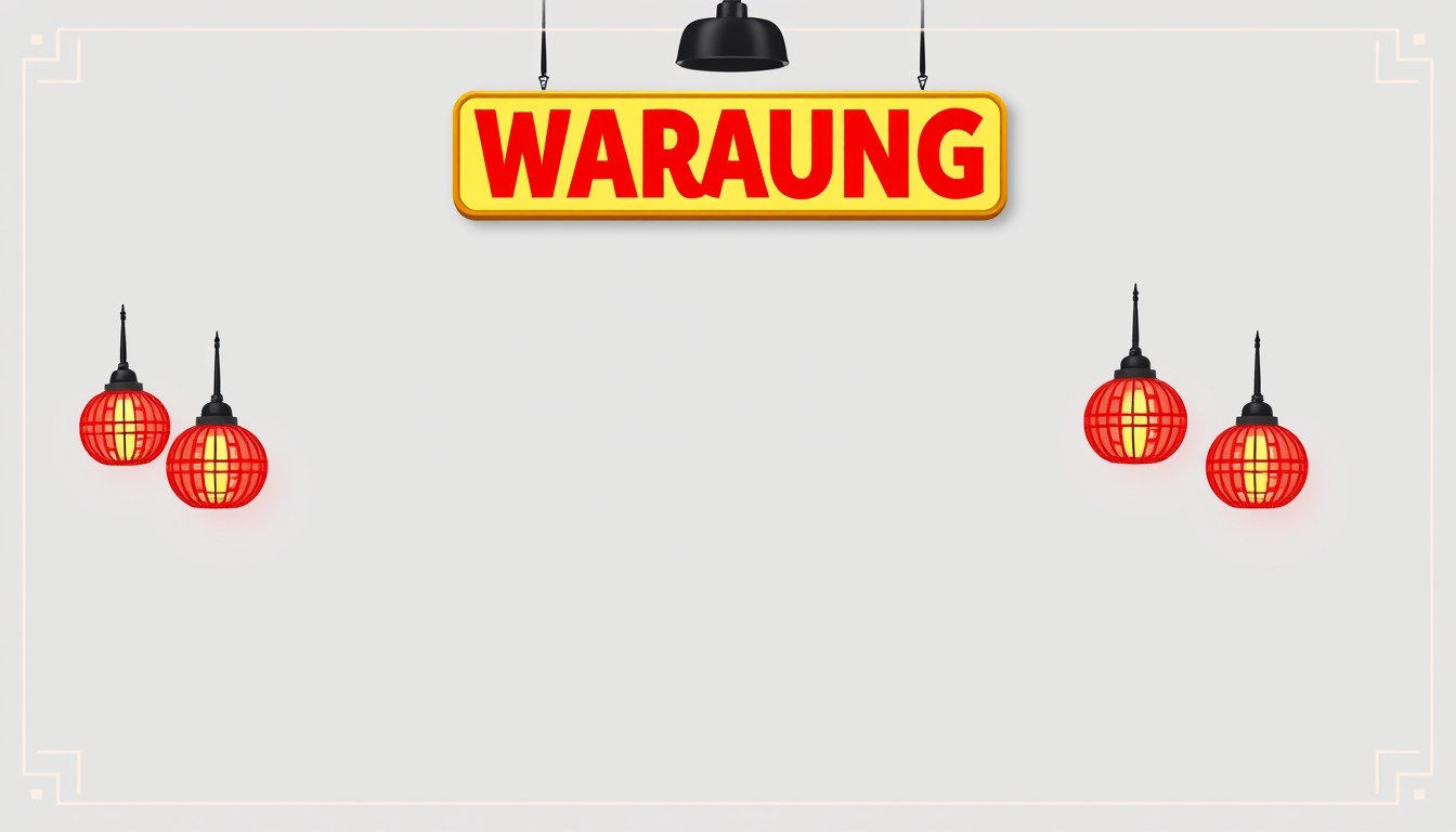 Banner idea created from the prompt: banner design, wide horizontal layout, strong focal point, clean negative space, space for headline, banner warung makan ukuran 180cm x 50cm