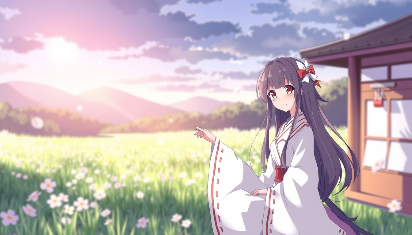 Main art studio: 最高品質、傑作、超高精細、アニメイラスト、美少女、かわいい、繊細な描写、 白く長いさらさらのロングヘア、 ふわふわの白い猫耳、ふさふさの白いしっぽ、 大きなピンク色の瞳、 透き通るような白い肌、 ほんのり頬を赤らめた優しい笑顔、 小さな口、整った顔立ち、 白とピンクを基調にしたフリルたっぷりのワンピ