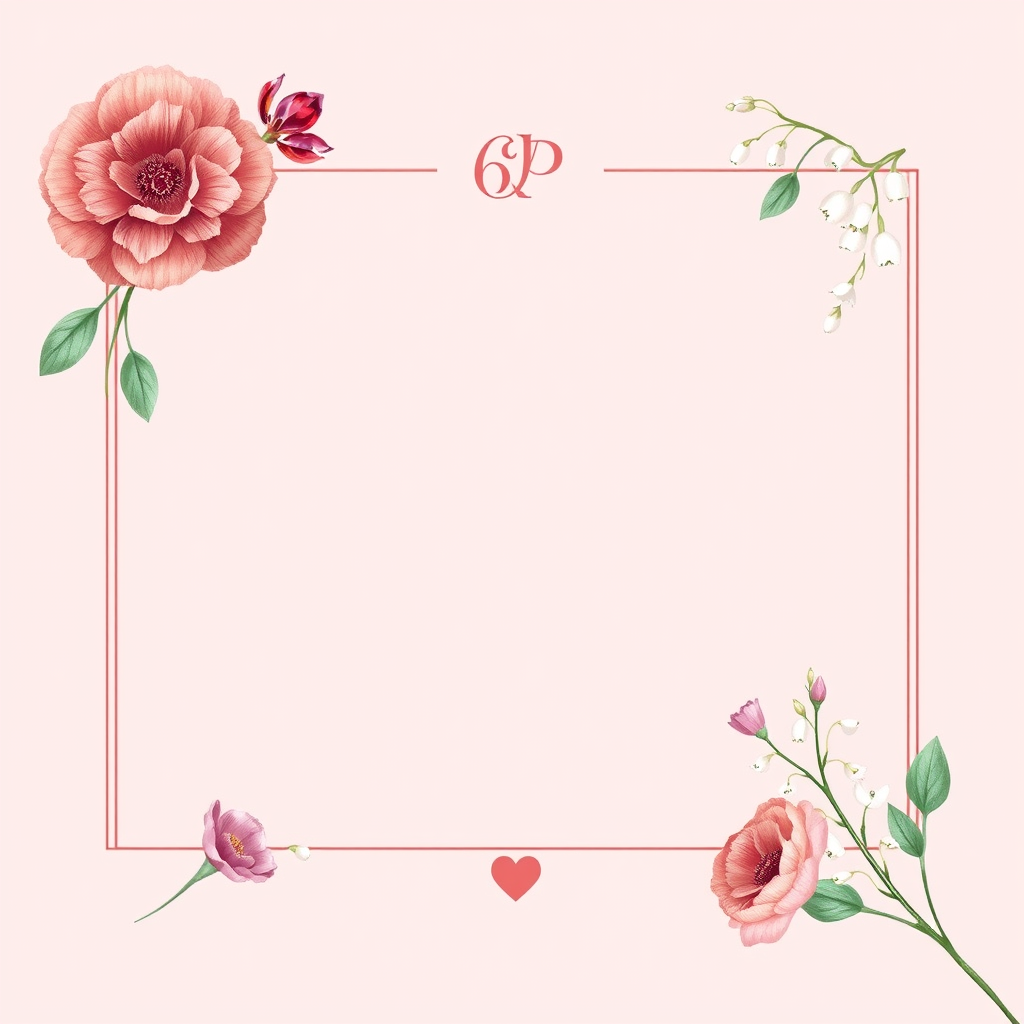 AI Art prompt example created from the prompt: Create ONE single, complete, portrait 4:5 decorative frame design. Show only ONE frame in the entire image. Design a sophisticated, modern r