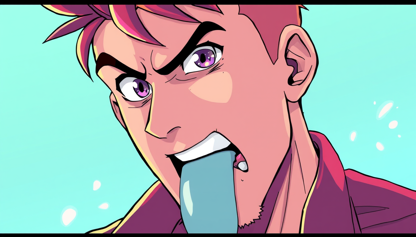 Anime idea: anime style, vibrant colors, expressive eyes, twink sucking a daddy fat cock thick , detailed anime illustration