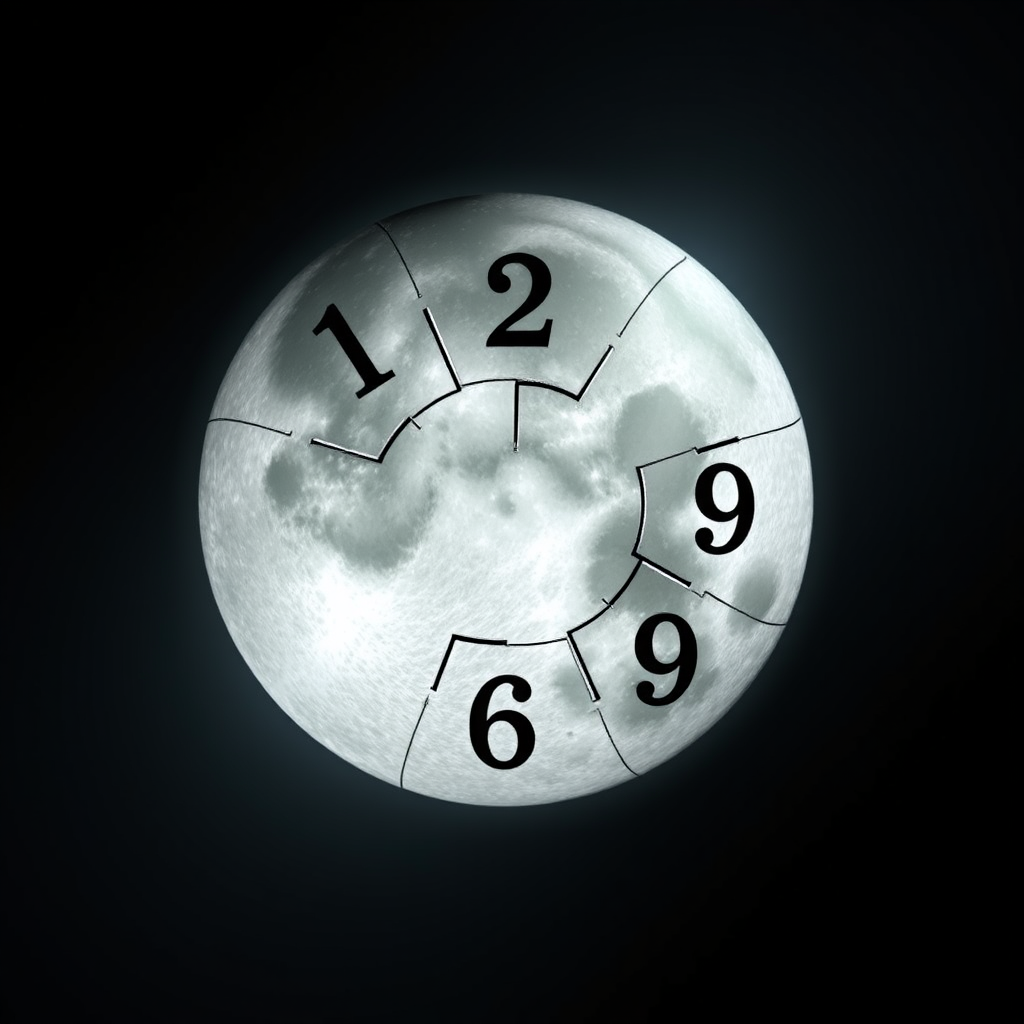Main art studio: der mond. der hintergrund ist egal da der mond ausgeschnitten werden soll. stil realistisch. das bild ist für eine schnitzeljagt gedacht. der mond sol
