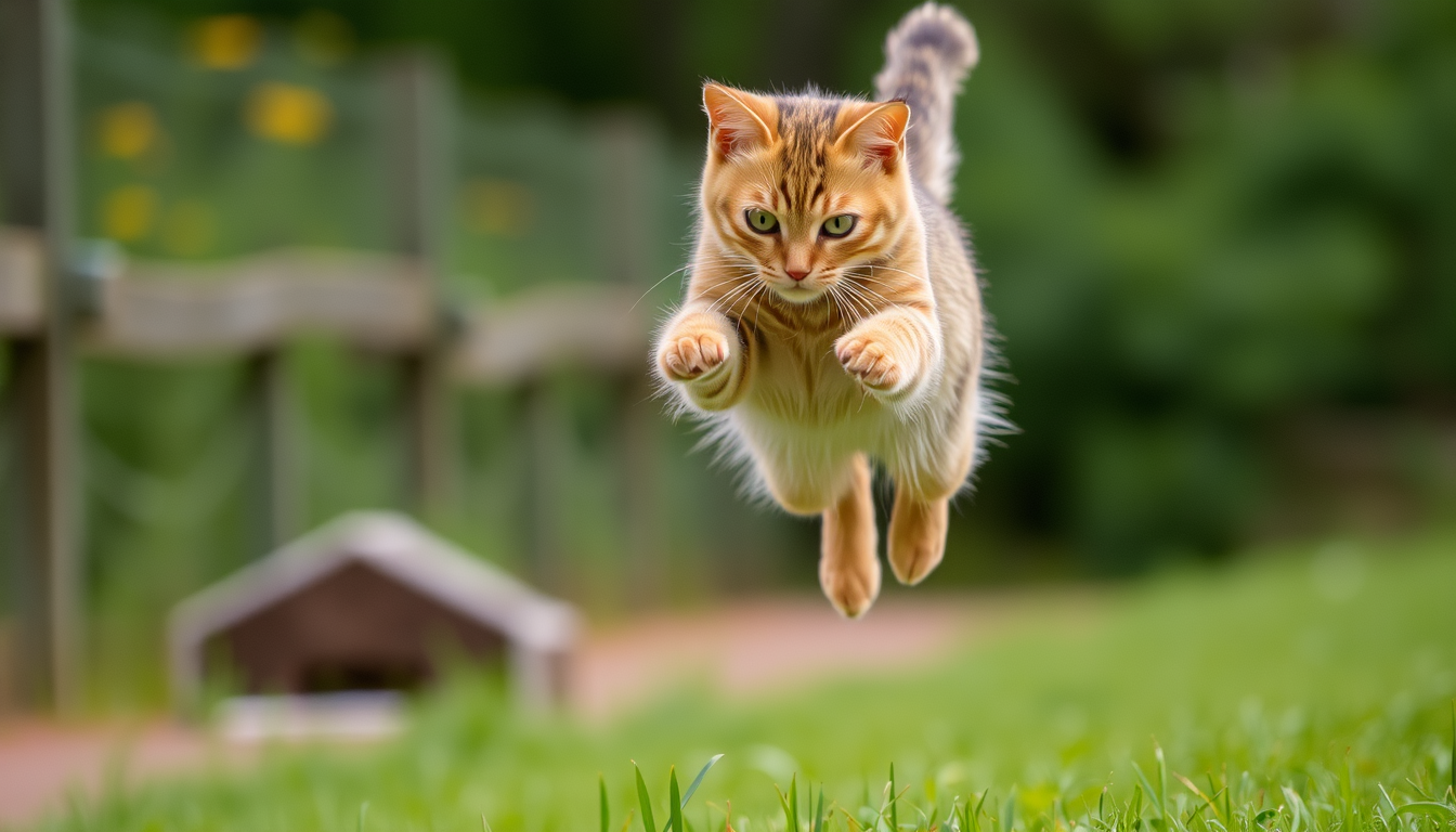 AI Art prompt example created from the prompt: cat jumping