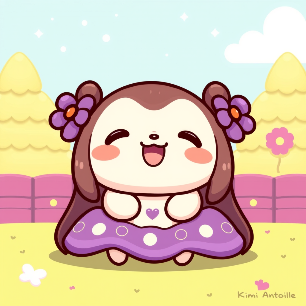 Main art studio: Mochi animated Kimi Antonille with purple