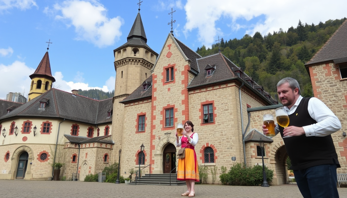 Main art studio: klostergemäuer, klosterfrauen und bierbrauer für ein Theater