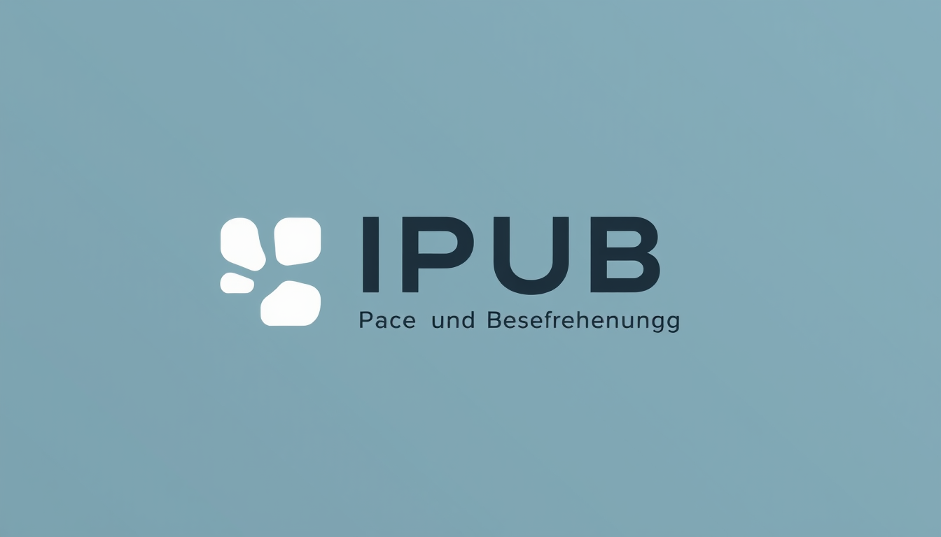 Logo idea: logo design, clean minimal mark, bold simple shapes, balanced composition, IPUB (Internationale Praxis und Berufsvorbereitung) , versatile brand logo