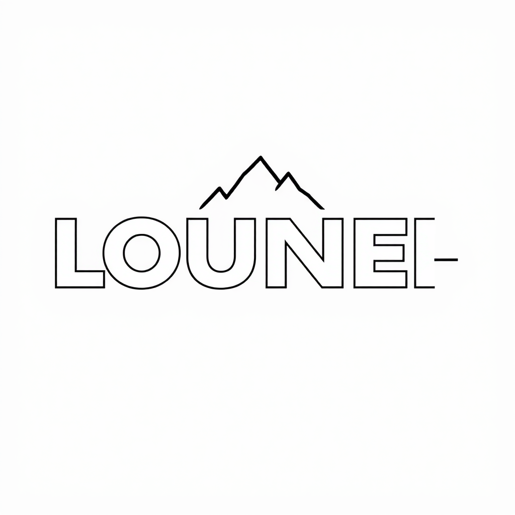 Main art studio: black and white, simple photography inspired logo, 2D line art,