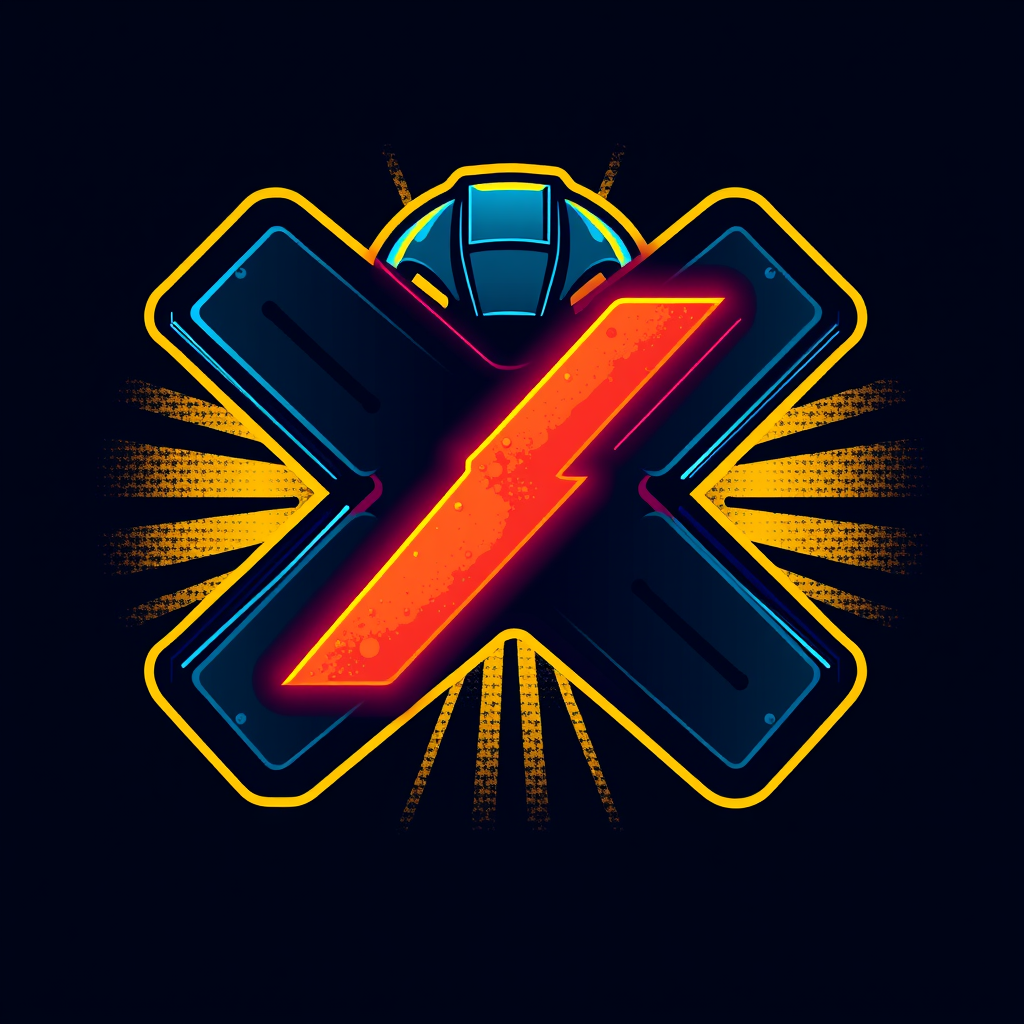 AI Art prompt example created from the prompt: Un logo pour mon bot support X et je veut la lettre S avec un fond texturé en jaune et des couleurs vives avec un effet glowy pour le texte