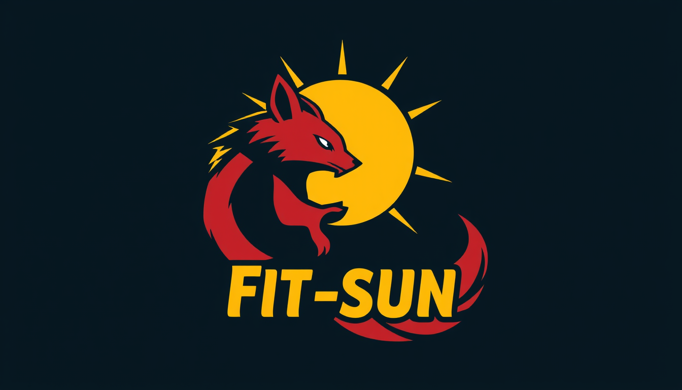 AI Art prompt example created from the prompt: mach mir ein gutes Logo über ein Gym wo ein weiser Fuchs vorkommt und der name von gym lautet Fit-sun