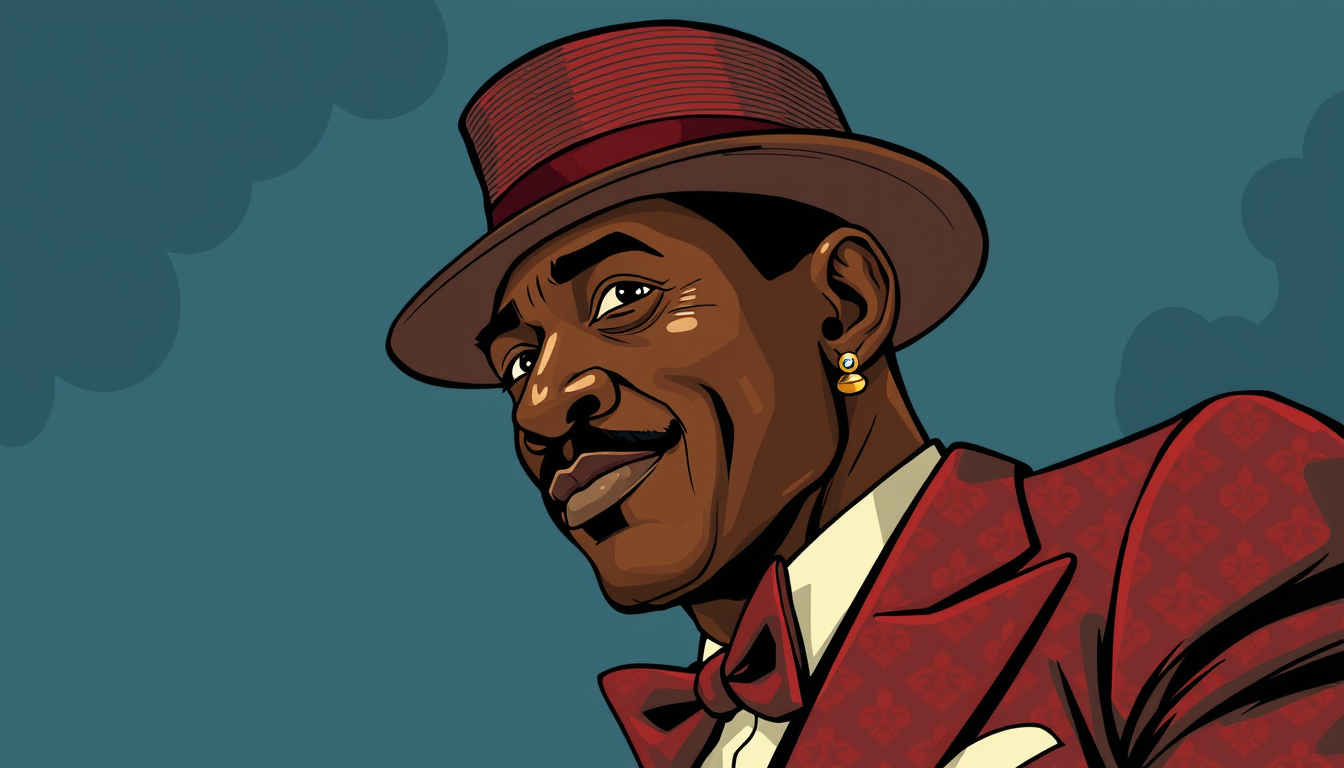 AI Art prompt example created from the prompt: Dapper Dan of Harlem illustration