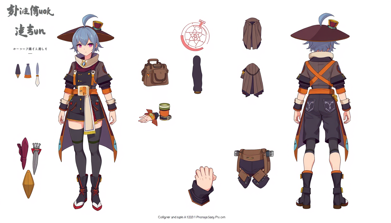 Character idea created from the prompt: original character design, detailed outfit and accessories, expressive personality, 白髪 赤目 細目 髪の一部に赤い紐リボン一つ 紙は何も結ばれていないロング 儚い , character con
