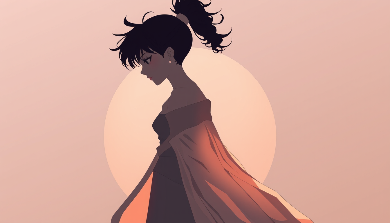 Characters idea: an original character defined by silhouette, role, outfit, palette, and expression, deliberate composition, Ok marysia jeleniwska , polished image, co