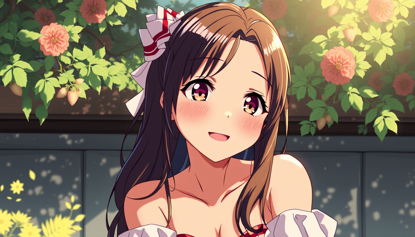 Main art studio: haz una chica anime pero que se desnude y se ponga follar y que su culo sea grande y ella saque la lengua