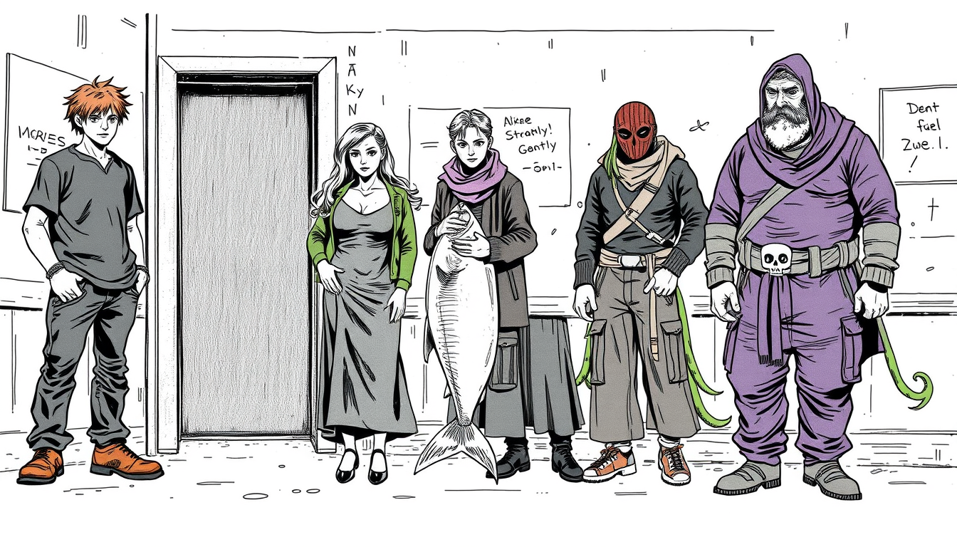 Main art studio: I'm making a graphic novel. Every image you make in this chat is ONE comic panel. Style: gritty hand-drawn American graphic-novel art, bold black ink