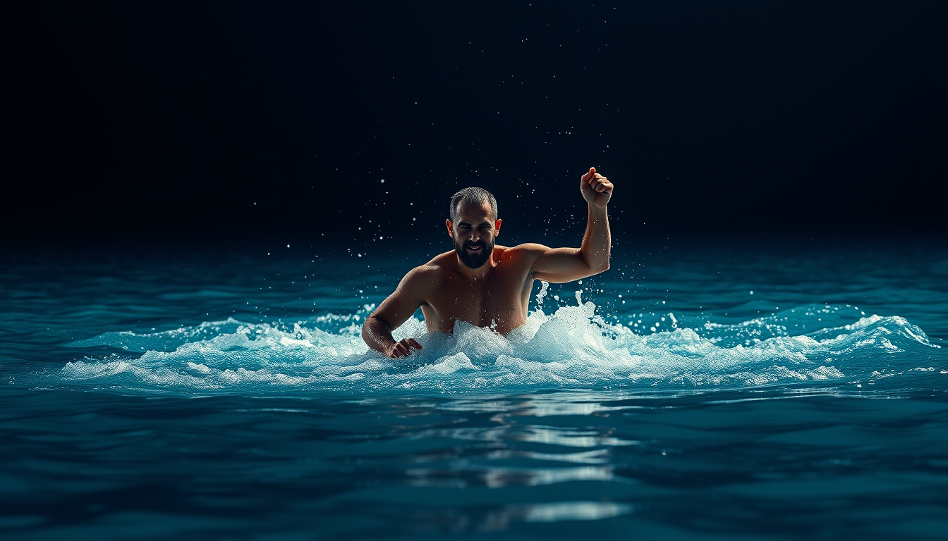 Main art studio: hacenos una propaganda de championes que caminen por el agua
