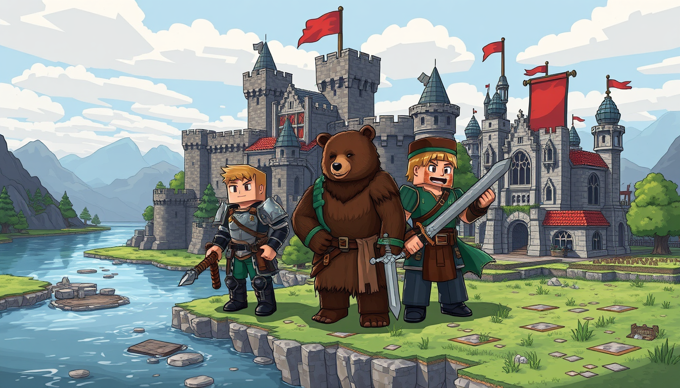 Main art studio: can you create a cartoony art style but make it look like it was drawn have some diferent skins but steve skins steve with netherite iron armour leath