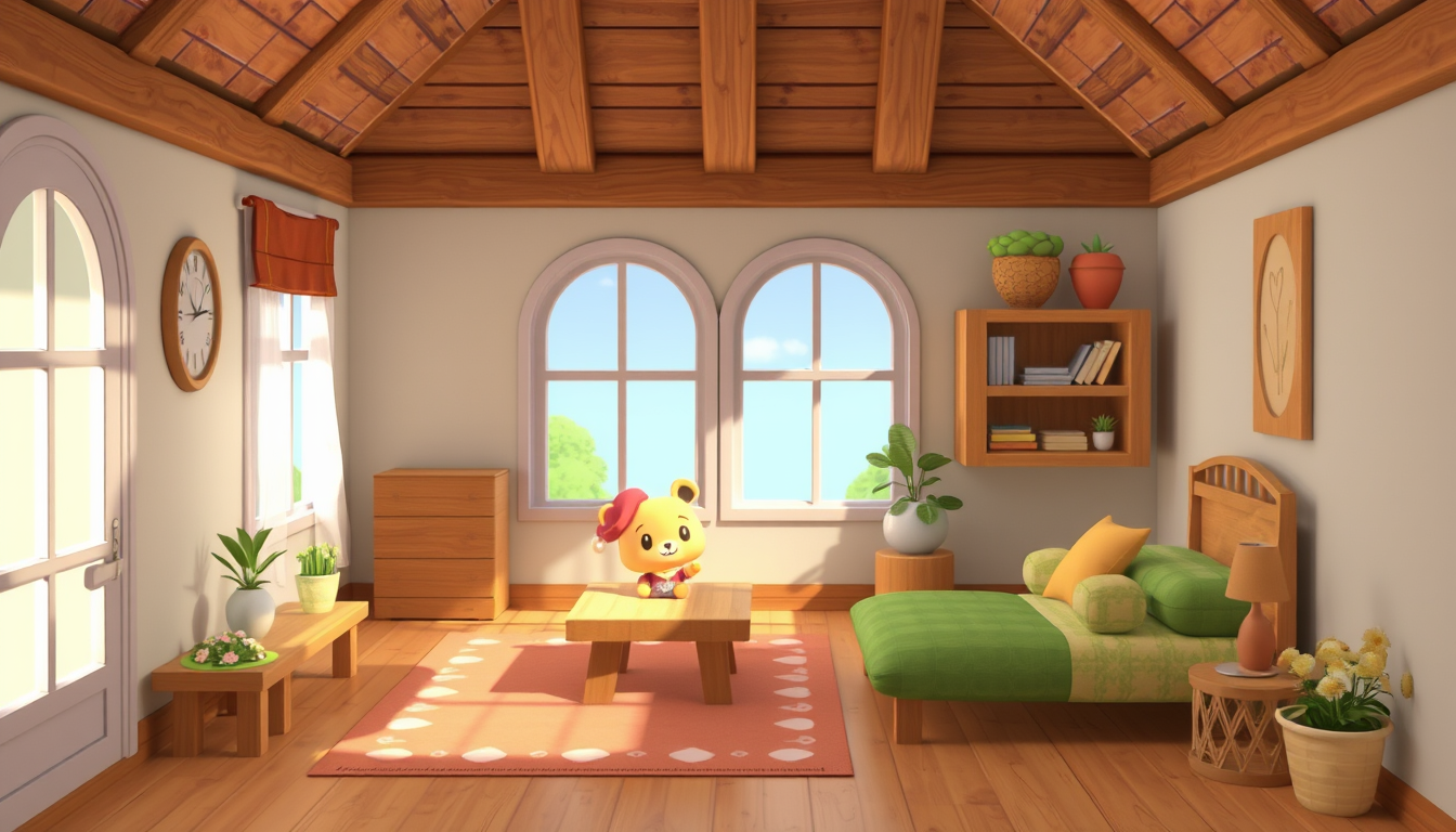 Main art studio: une image pour une idee de maison Animal Crossing interieure Animal Crossing Animal Crossing et le lit une maison mche avec les affaire pas asortit da