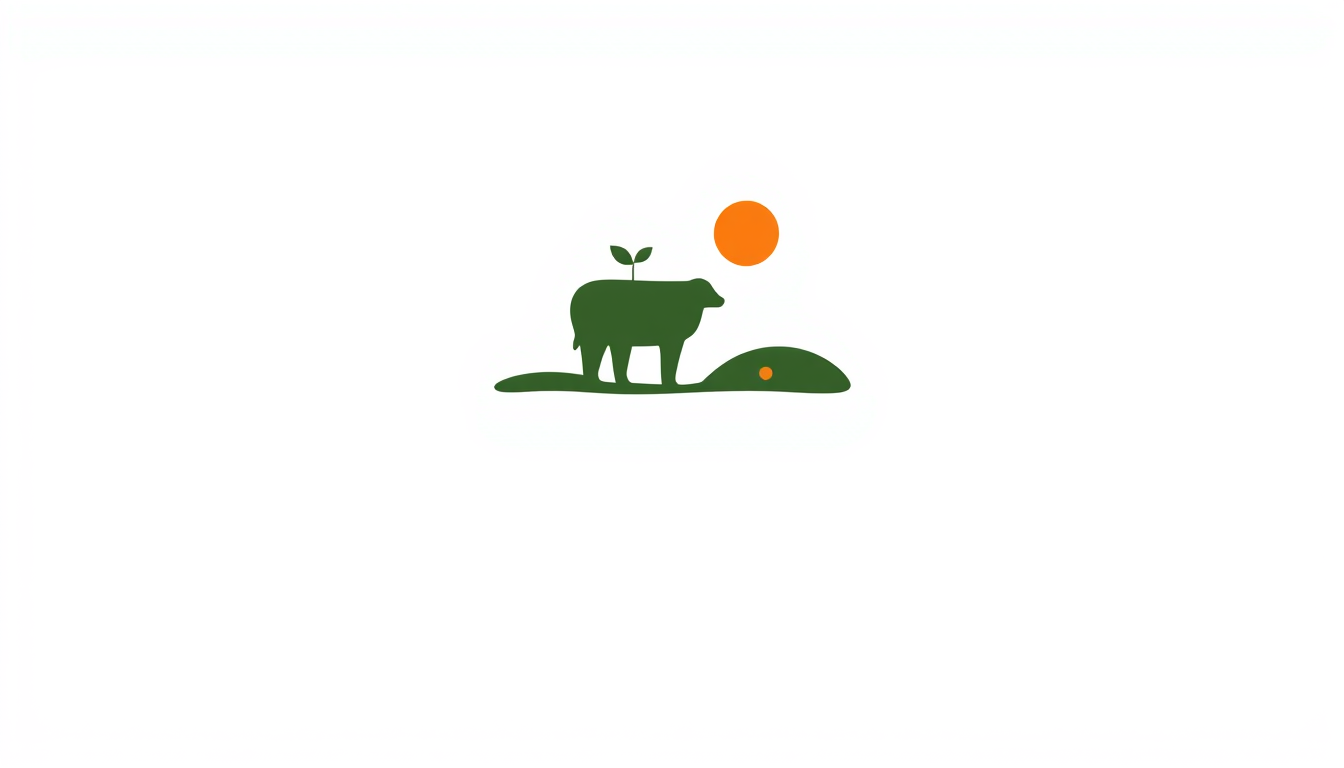 Logo idea: logo design, clean minimal mark, bold simple shapes, balanced composition, Minimalistisch landwirtschaft mit alpaka baby für spielgruppe und kreativan