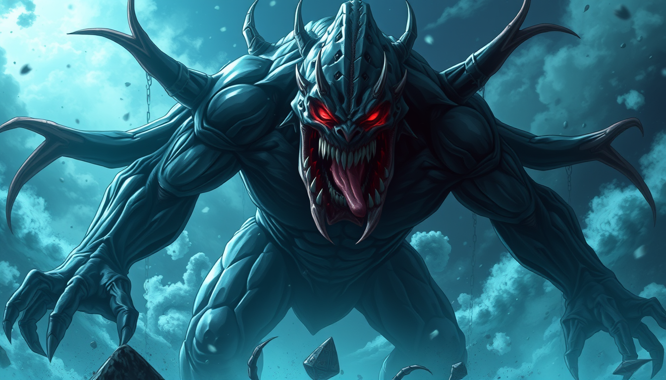 Main art studio: Monstro humano bonito anime,horror, assustador, preto