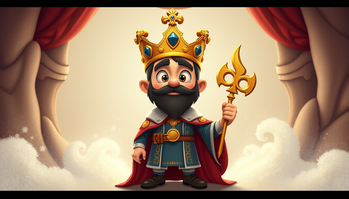 Main art studio: Make a cartoon style king. OUT OF CARAMELL (burnt sugar