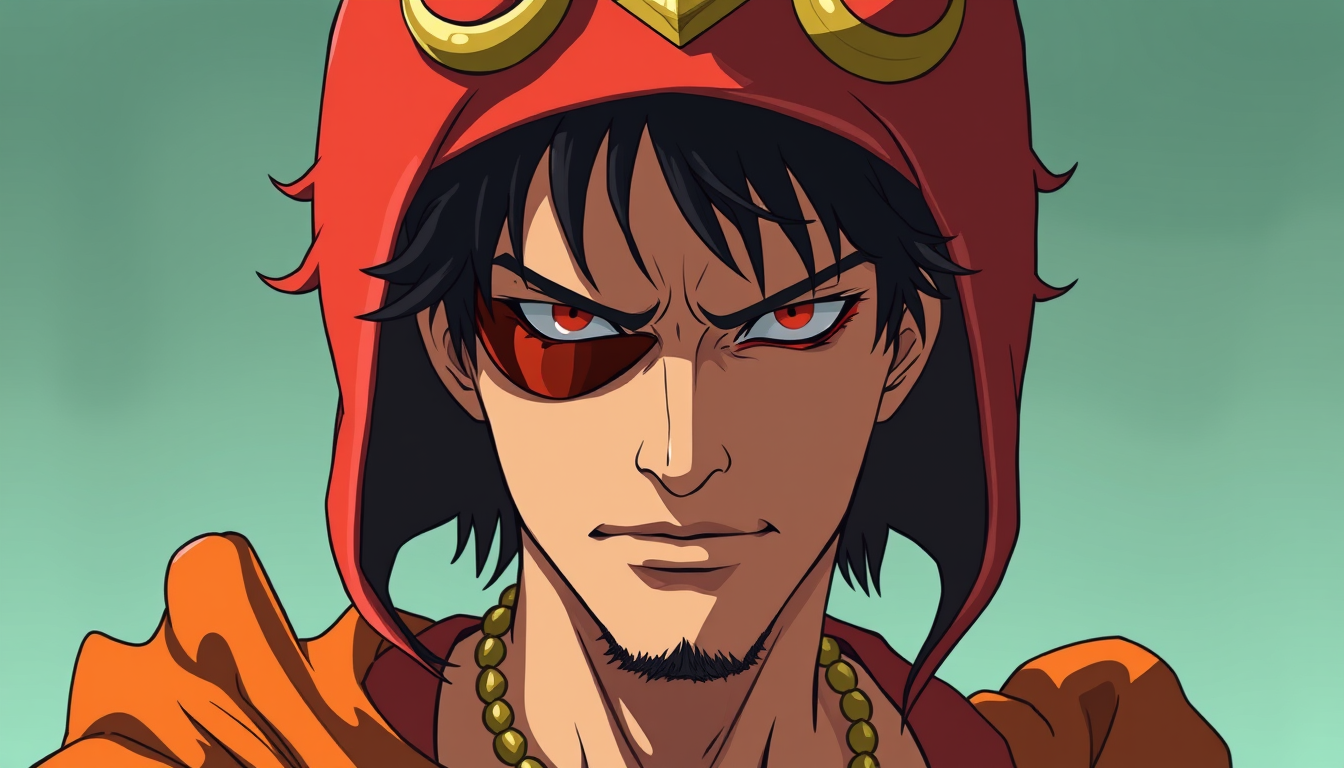 AI Art prompt example created from the prompt: Transforme minha foto em um personagem de anime gamer, usando um chapéu inspirado no Portgas D. Ace de One Piece e segurando uma Akuma no Mi